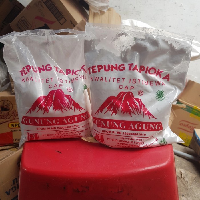 

TEPUNG TAPIOKA 500GR. MERK GUNUNG. ISI 20.