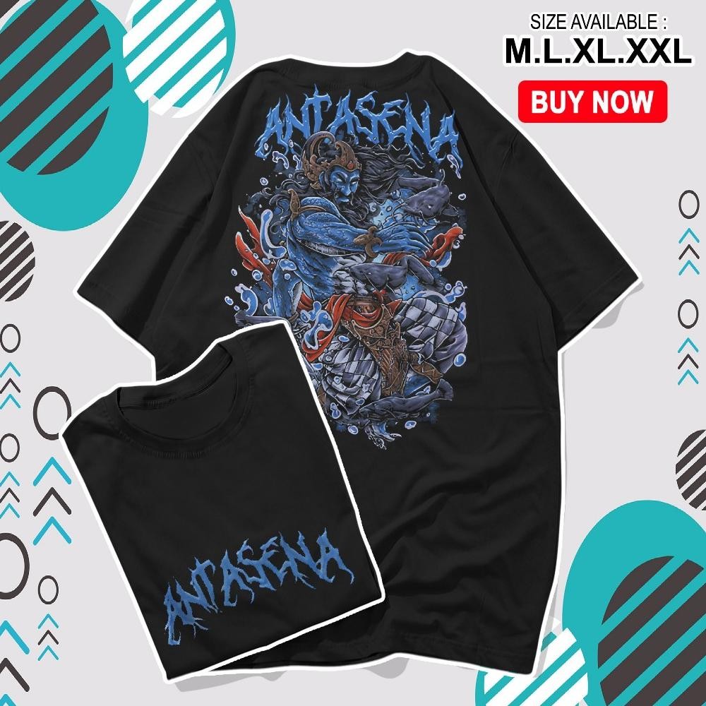 Promo [ Legend Of Java Avatar Series ] T-Shirt Antasena Hitam Kaos Katun Combed