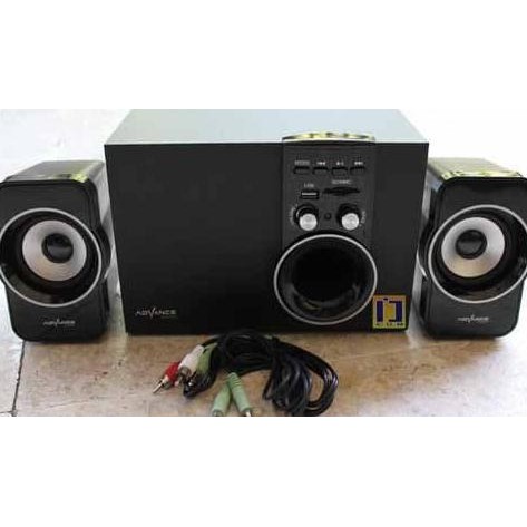 SPEAKER AKTIF PC LAPTOP KOMPUTER DVD CD PLAYER MP3 ADVANCE SUPER BASS