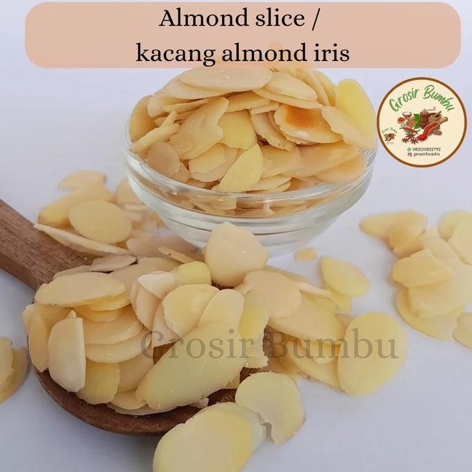 

READY Almond Slice 250gram / Kacang Almond iris Asli 100% Berkualitas