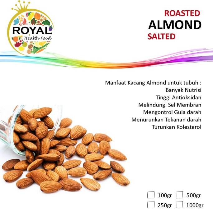 

Roasted Whole Almond 500GR (Almond Panggang Tanpa Cangkang 500 Gram) Berkualitas
