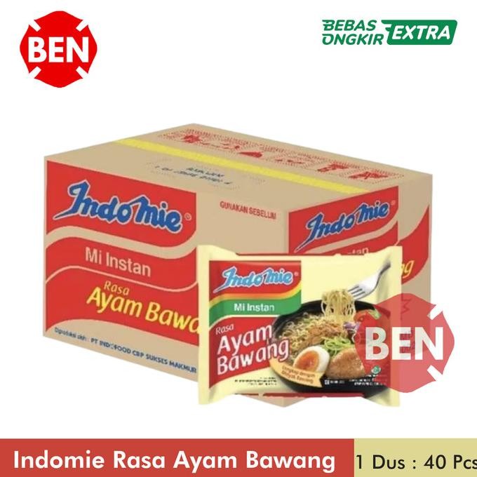 

INDOMIE RASA AYAM BAWANG 1 DUS / 40 BUNGKUS / BKS / PCS / GROSIR ORIGINAL
