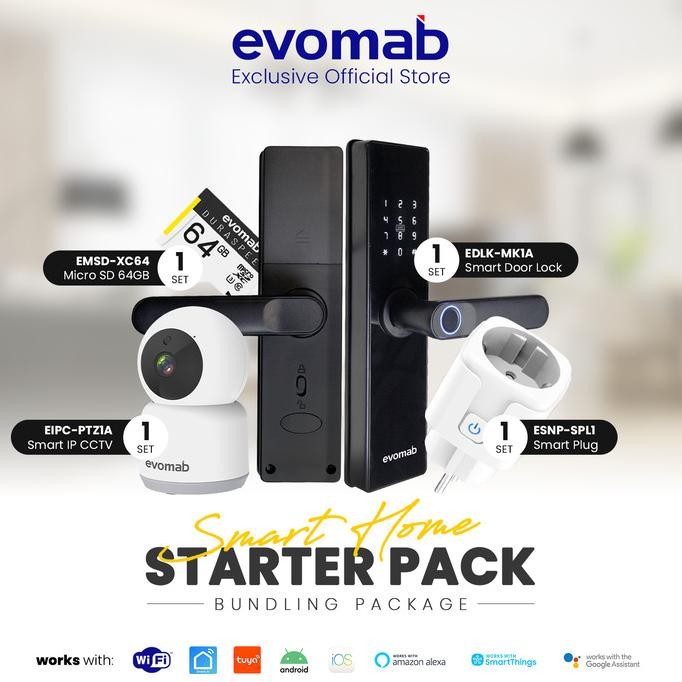 evomab Starter Bundling Package Digital Lock CCTV Smart Home