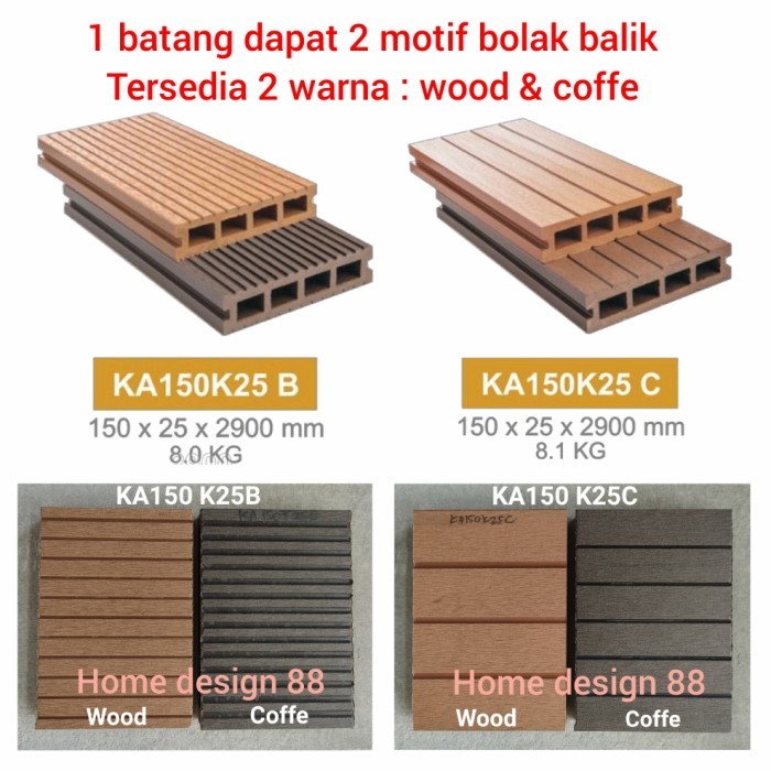 Decking Wpc Lantai Decking Ka Hollow