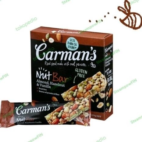 

Carman's Almond Hazelnut Vanilla Nut Bar Makanan Diet Sehat Import Berkualitas