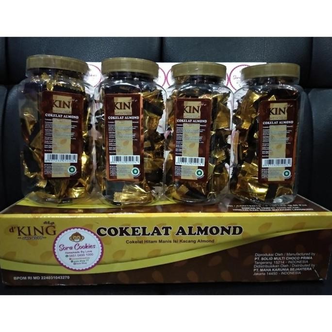 

MURAH!!!! 1 Dus (Isi 4 toples) Coklat Almond d' KING Berkualitas