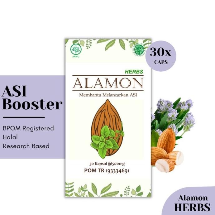 

ASI Booster ASI Pelancar & Pengental (30 cap) [Almond+Katuk+Fenugreek] Berkualitas