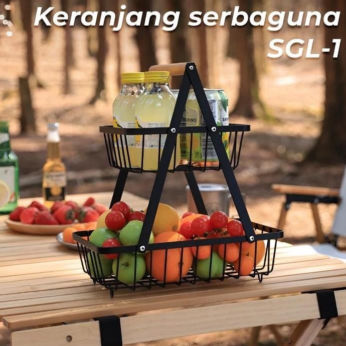 

SGL-1 RAK BUAH BESI SEGITIGA TINGKAT 2 SERBAGUNA RAK KERANJANG BAWANG BUAH DAN SAYUR- ORIGINAL
