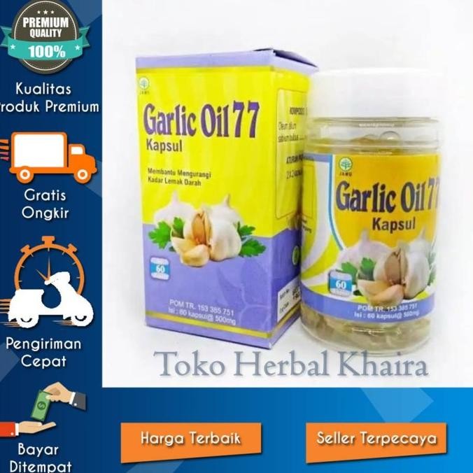 

GARLIC OIL 77 KAPSUL MINYAK BAWANG PUTIH ISI 60 KAPSUL ORIGINAL