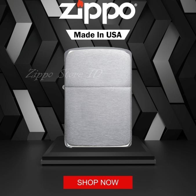 Baru Korek Zippo Brushed Chrome 1941 Replica Original Garansi Resmi
