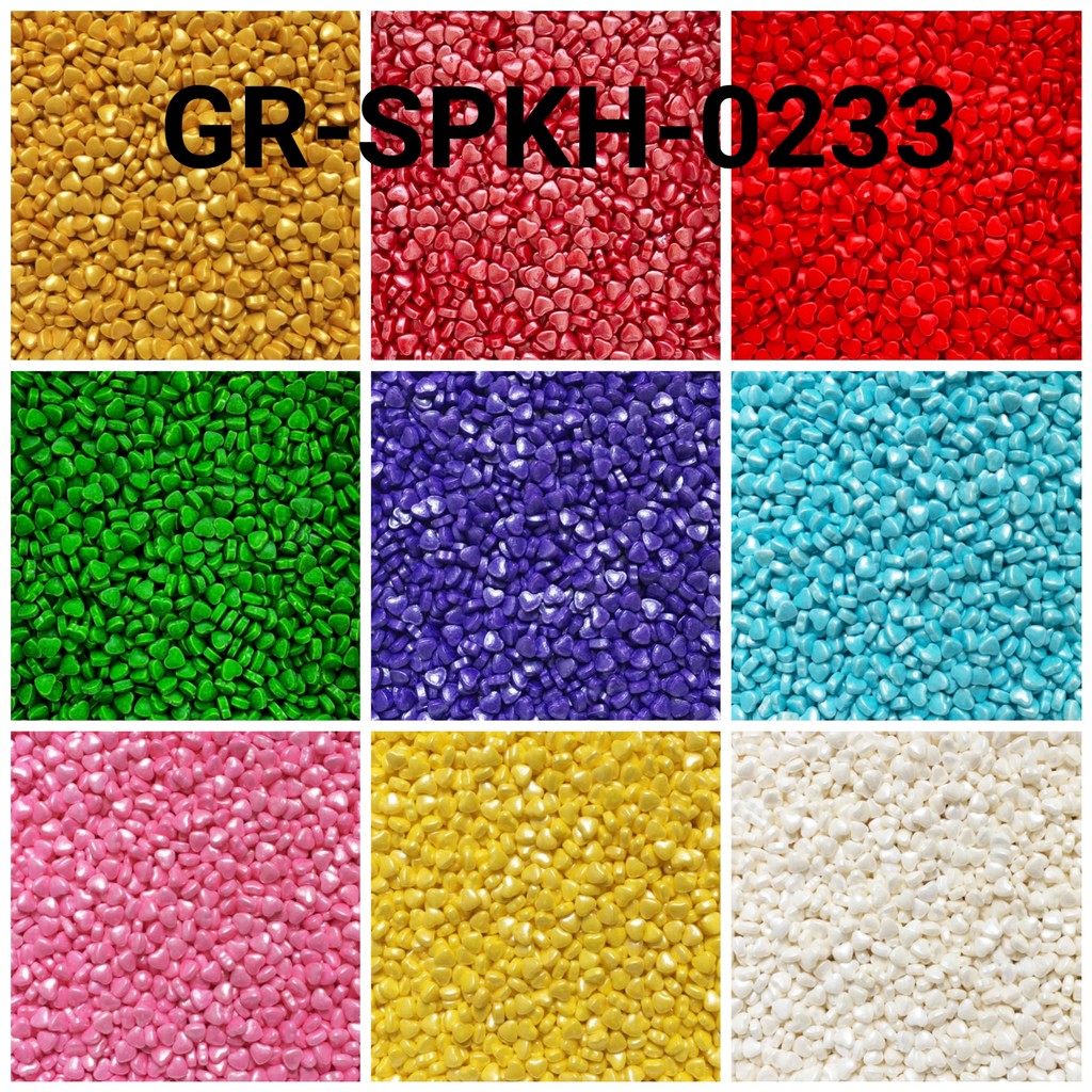 

GR-SPKH-0233 Sprinkles sprinkle sprinkel 500gr hati merah pink biru (SPRINKLES)
