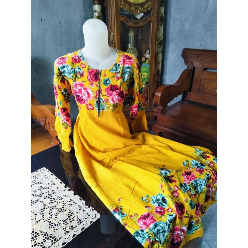 gamis mustard