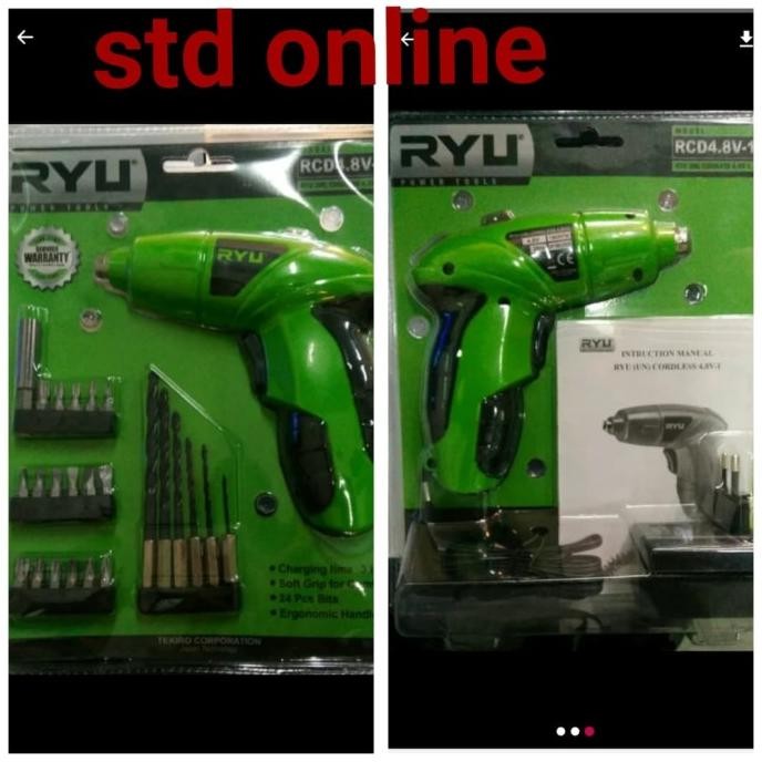 Diskon cordless RCD 4.8V-1 RYU BOR TANGAN MINI LISTRIK stdba