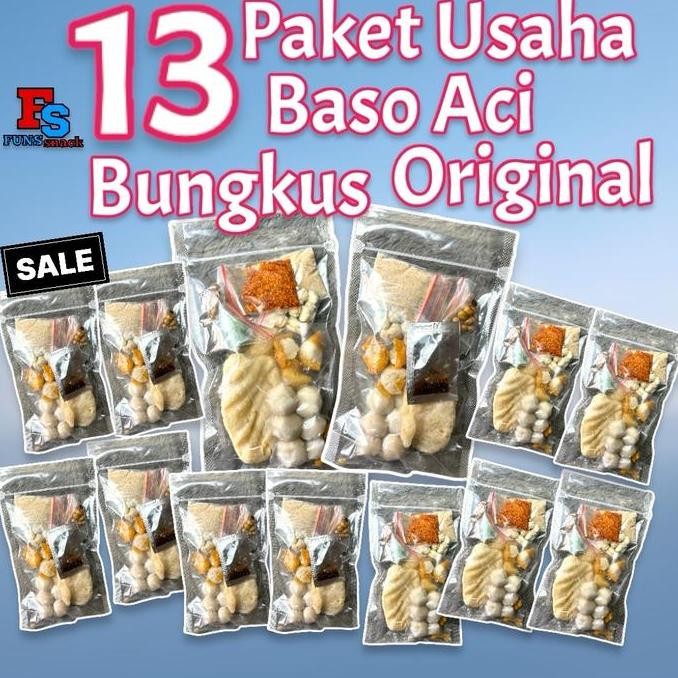 

PAKET USAHA 13 BUNGKUS BASO ACI ORIGINAL || FUNSSNACK FOOD MAKANAN INSTAN KUAH KALDU PEDAS BAWANG CHILI BASO ACI ORIGINAL