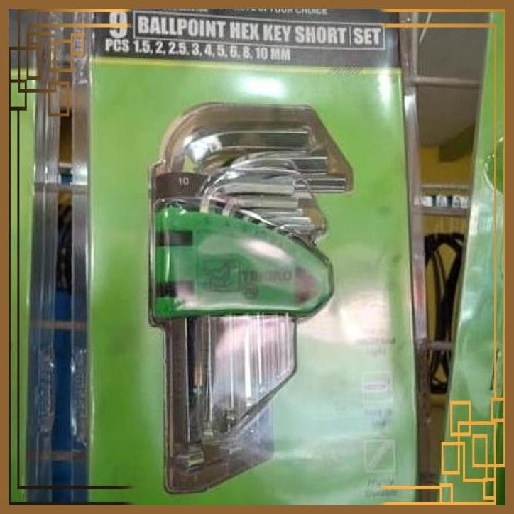 

[SRR] BLBL KUNCI L SET BALLPOINT BOLPOIN PENDEK 9 PCS TEKIRO