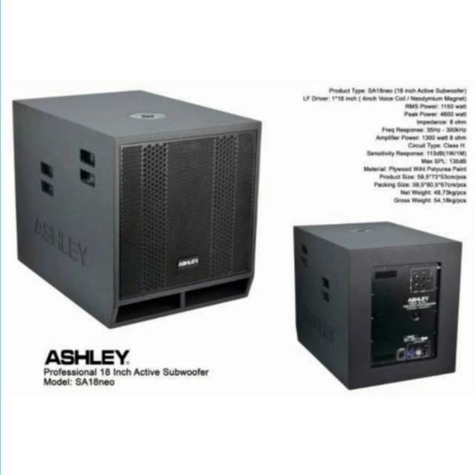 Promo Subwoofer Aktif 18 Inch ASHLEY SA 18 NEO Original COD