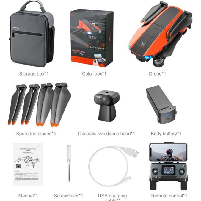 Promo Drone JJRC X22P JJRC X1 6k Camera 3axis Gimbal WiFi 5G GPS Anti Tabrak COD