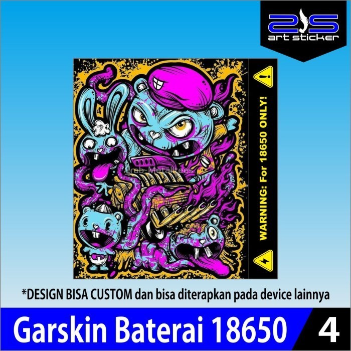 

Terlaris Stiker Wrap Baterai 18650 Pelindung Penghias Odb V8 Tanjiro Garskin Custom Case Laminasi Tebal COD