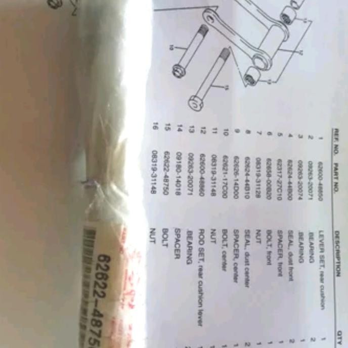baut panjang unitrack Suzuki TS125 original baut unitrack panjang unitrack Suzuki TS125 baut unitrac