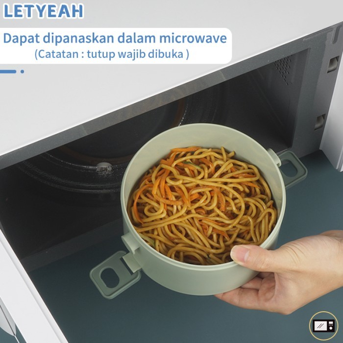 LETYEAH 1600ML 2LAYERS LUNCH BOX / KOTAK MAKAN 2 TINGKATT PORTABLE