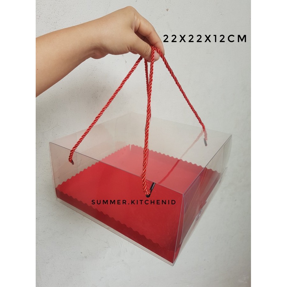 READY BOX MIKA TALI 22X22X12CM / CLEAR BOX / BOX MIKA LAPIS LEGIT SPIKU