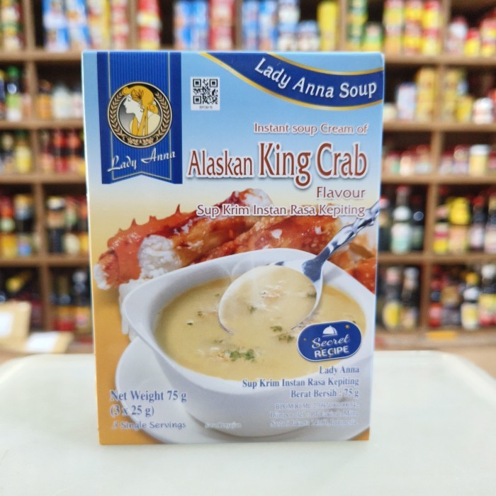 

Lady Anna Soup Cream Of Alaskan King Crab Flavour/ Sup Krim Instan Rasa Kepiting 75Gr