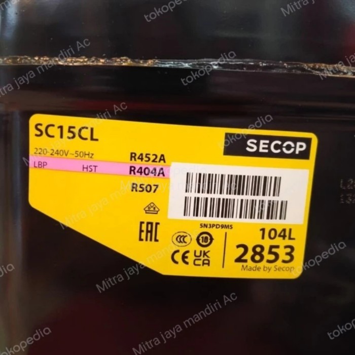 Compressor Secop SC15CL 1/2PK R 404A