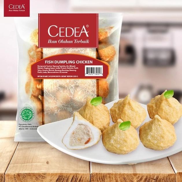 

New Frozen Bandung Dumpling Ayam Cedea 500Gr Bakso Ikan Isi Ayam Cincang