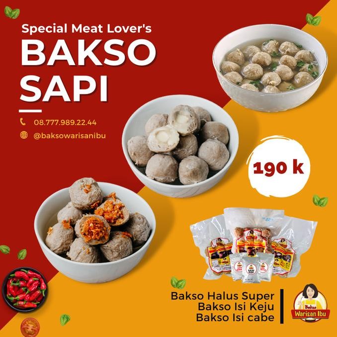 

New Paket Special Meat Lover'S Bakso Sapi Warisan Ibu