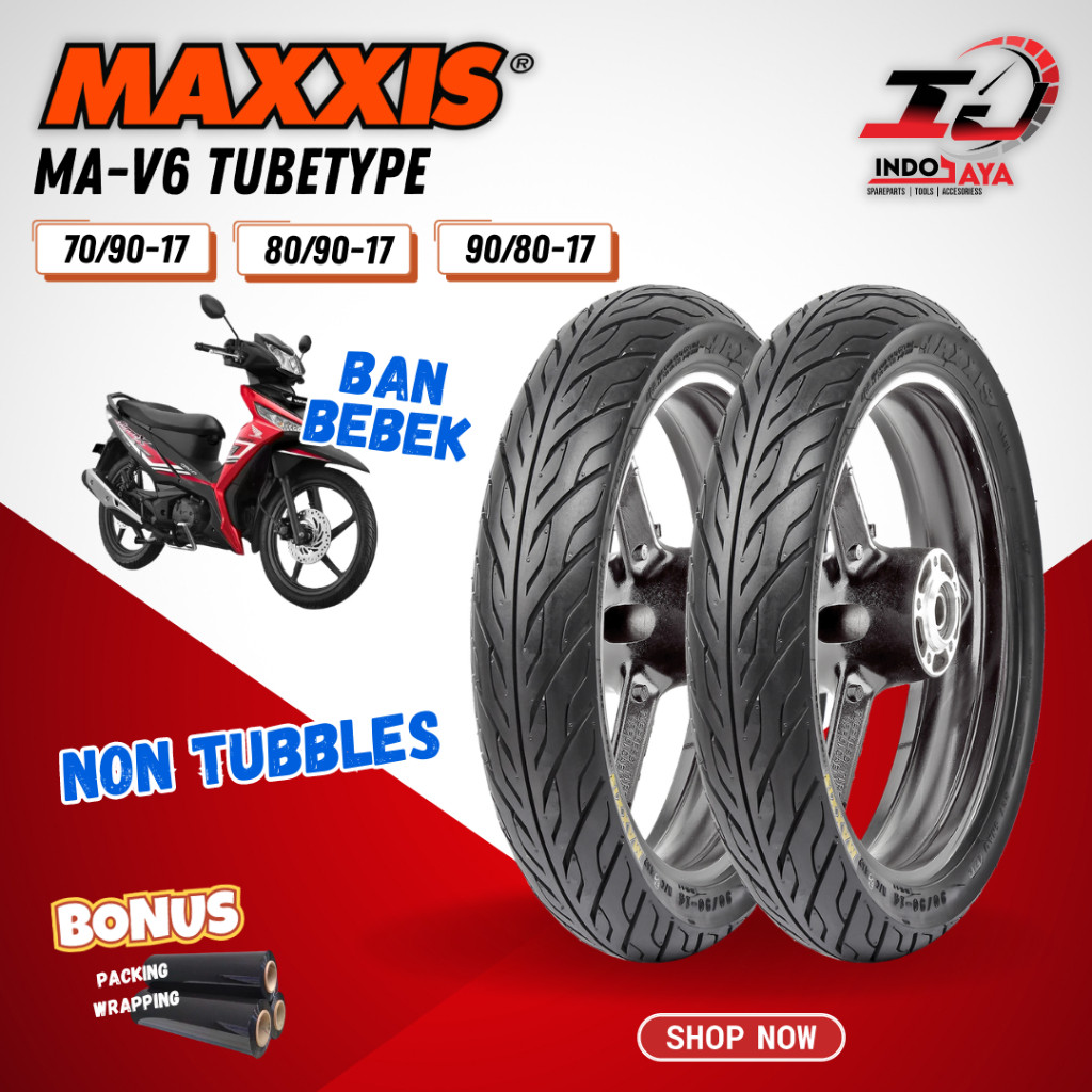 [BAYAR DI TEMPAT] MAXXIS TUBETYPE MA-V6 / BAN MAXXIS (60/90-17 - 70/90-17 - 80/90-17 - 90/80-17 )
