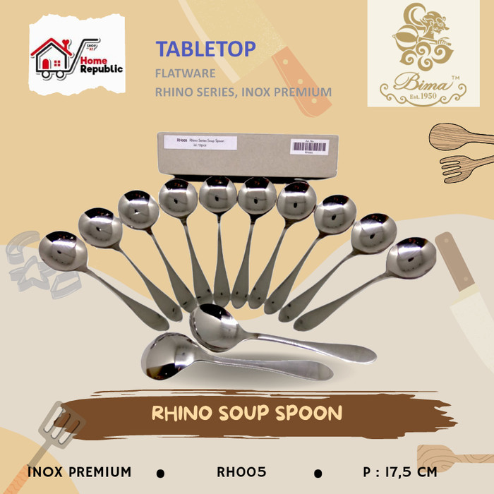 Bima Sendok Lauk Bima Rhino Series Soup Spoon 17,5 Cm Rh005 Sendok