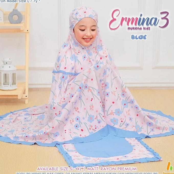 Mukena Anak Rayon Premium Tas Sajadah Mukenah Ermina Balita SD TK GTM