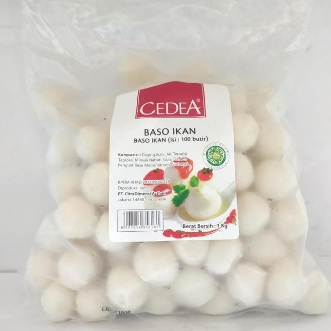 

New Cedea Bakso Ikan Fish Ball 1Kg Baso Ikan Cedea Isi 100 Pcs