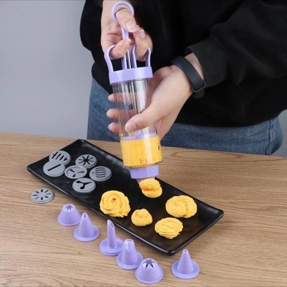 

TERMURAH COOKIE PUMP SET CETAKAN SAGU KEJU BISKUIT MAKER / CETAKAN KUE KERING