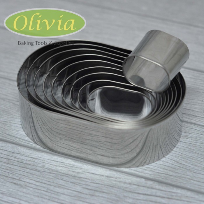 

BEST CETAKAN ROTI/CETAKAN KUE/COOKIE CUTTER STENLIS MOTIF OVAL 10PCS