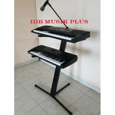 Stand Keyboard 2 Susun Tingkat With Stand Microphone Boom