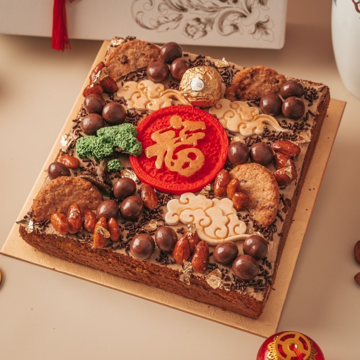 

20X20Cm Bolu Jadul Wijsman Xi Nian Imlek Gift Hampers Chinese New Year Corporate Parcel