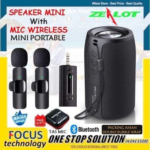 Speaker Portable Mini Mic Clip On Mengajar Tour Guide Murotal Mengaji