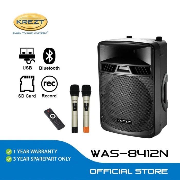 Portable Wireless Pa Amplifier Krezt Was-8412N Portable Speaker