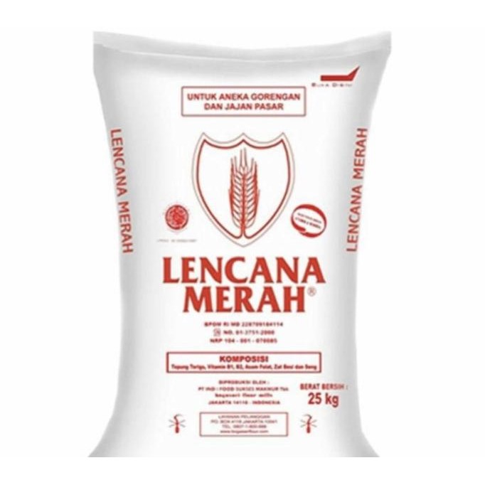 

Tepung Terigu Lencana Merah 25 Kg [Gojek Only] Original Dan Terlaris