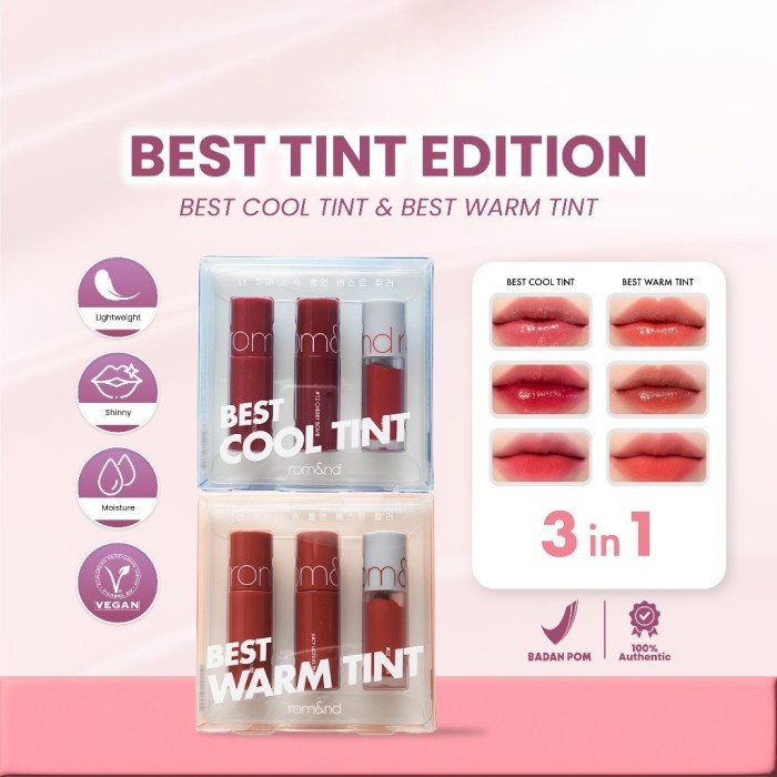 

Romand Best Tint Edition 2 Color Mini Kit 3In1 - Lip Tint Korea