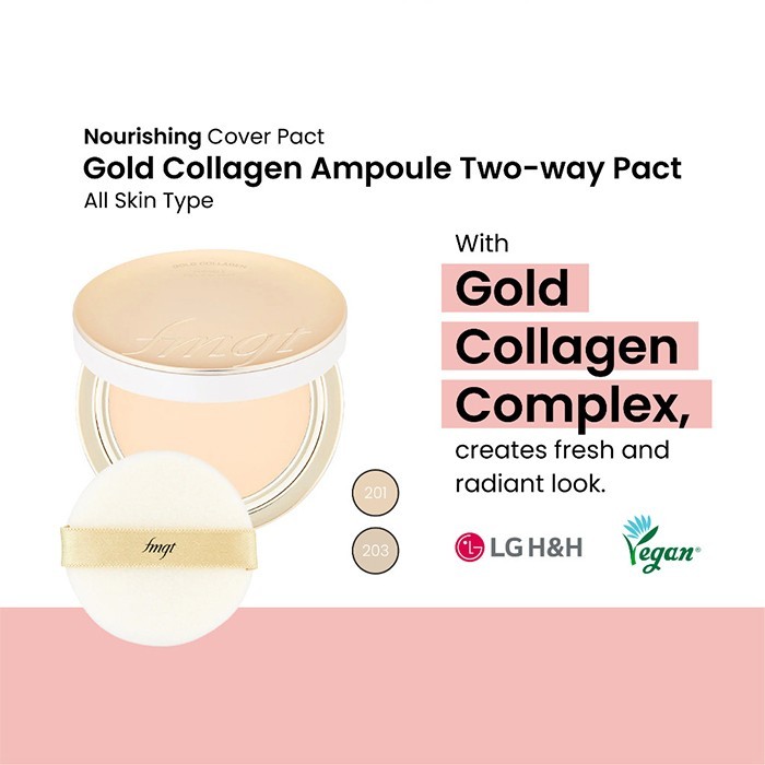 

The Face Shop Fmgt Gold Collagen Ampoule Two-Way Pact - Bedak Tabur
