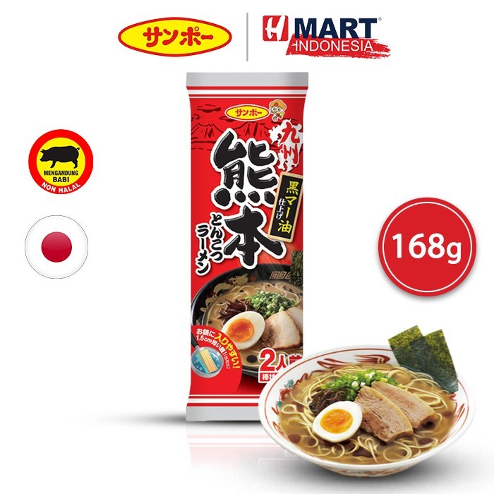 

Sanpo Kumamoto Tonkotsu Ramen - Mie Instan Ramen 168G