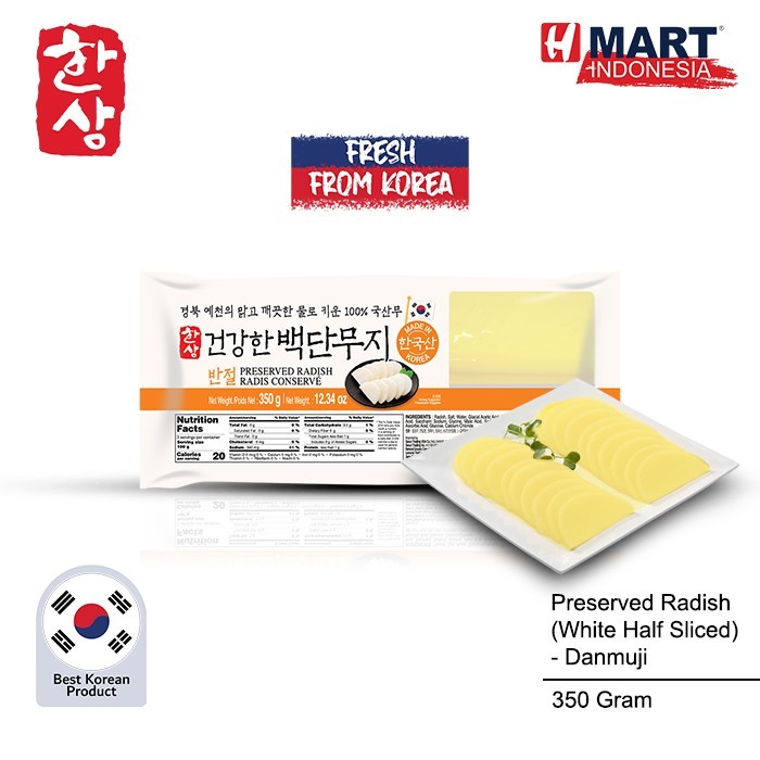 

Hansang Preserved Radish (White Half Sliced) - Danmuji 350G