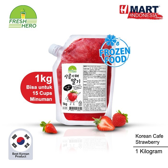 

Fresh Hero Korean Cafe Strawberry - Jus Buah Stroberi Asli Korea 1Kg