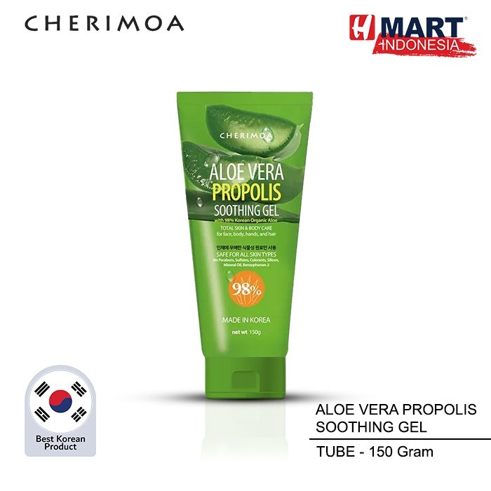 

Cherimoa Aloe Vera Propolis Korean Organic 98% Soothing Gel Tube 150G