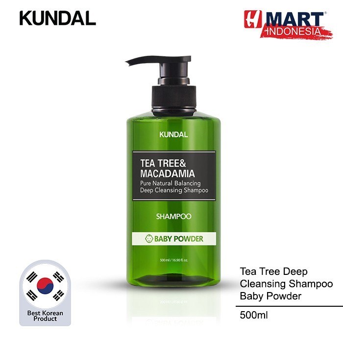 

Kundal Tea Tree Deep Cleansing Shampoo Baby Powder Made In Korea 500Ml