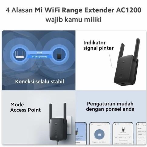 Murah Xiomi Wifi Repeater 5Ghz Mesh Wifi Range Extender Ac1200 1200Mbps