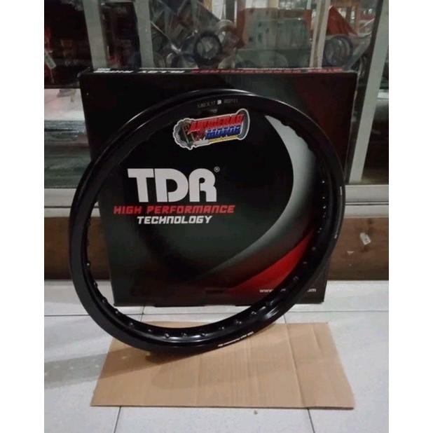 Velg Velk Peleg Rim TDR Racing Ukuran 140 - 160 - 185 - 215 - 17 Hitam