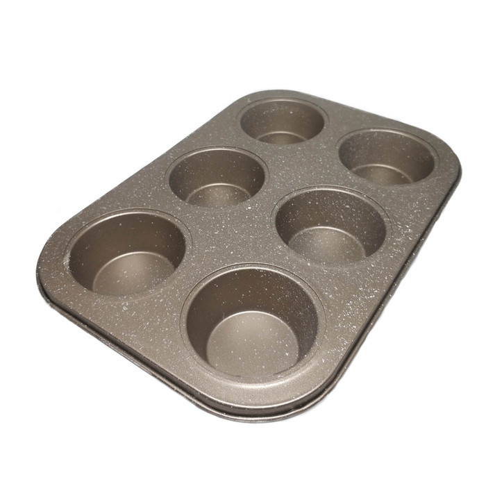 

BEST SELLER CETAKAN MUFFIN KUE MUFFIN PAN MARBLE LUBANG 6 ANTI LENGKET
